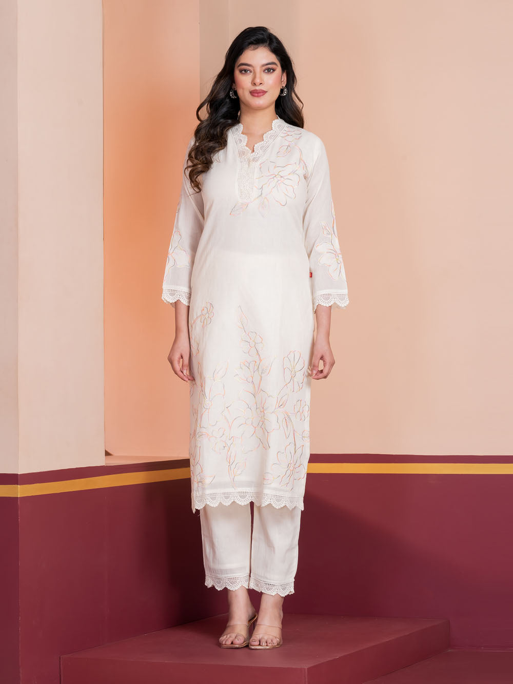 MALKORA SPRING SERENADE EMBROIDERED SUIT SET