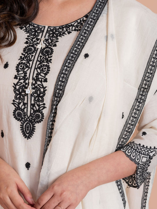 MALKORA IVORY NOIR ROYALE SARARA SET