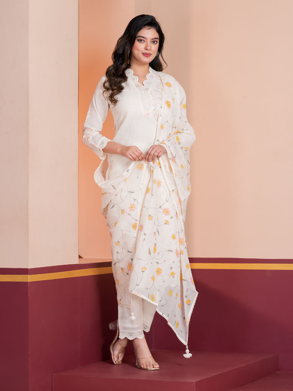 MALKORA SPRING SERENADE EMBROIDERED SUIT SET