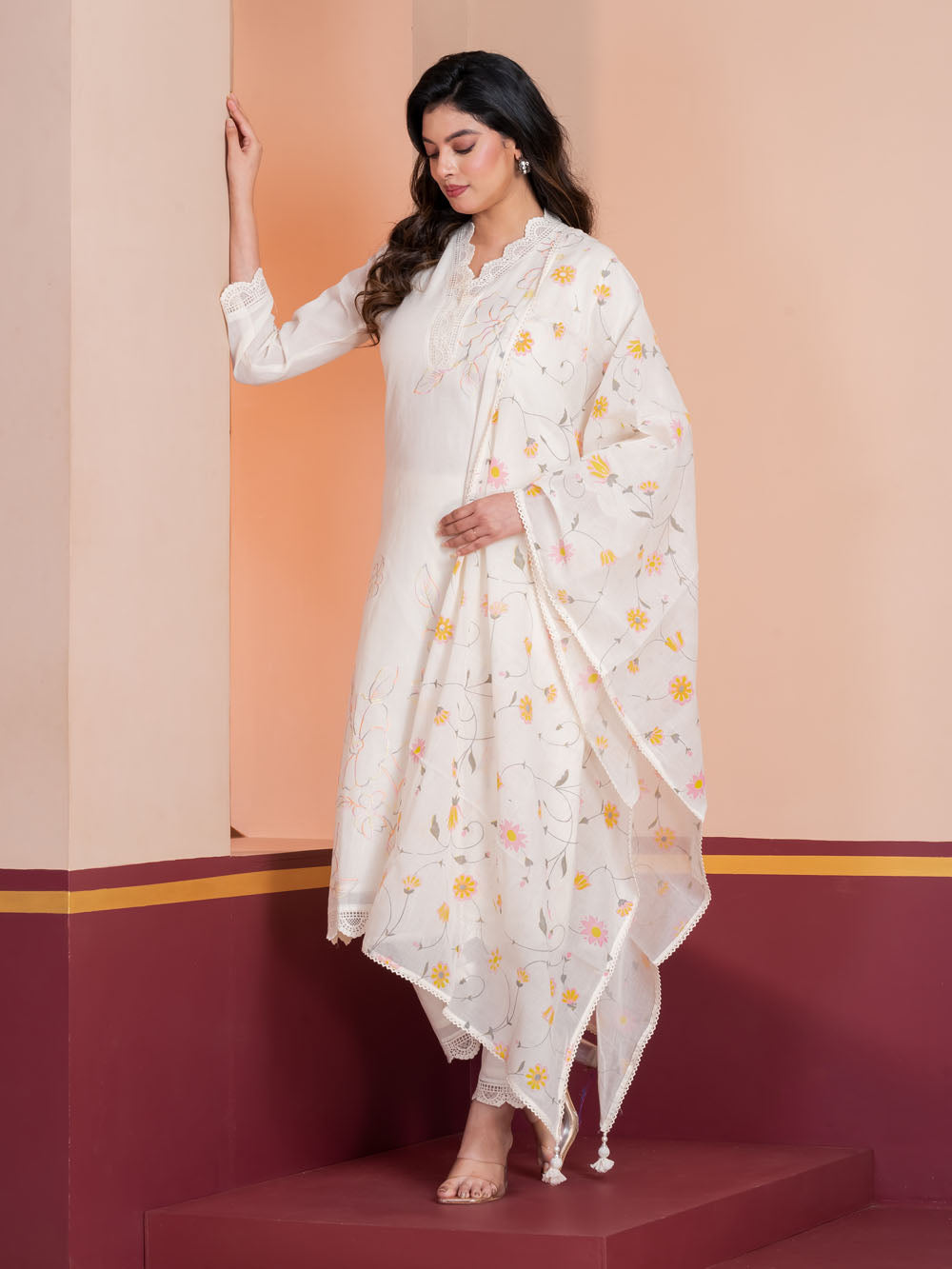 MALKORA SPRING SERENADE EMBROIDERED SUIT SET