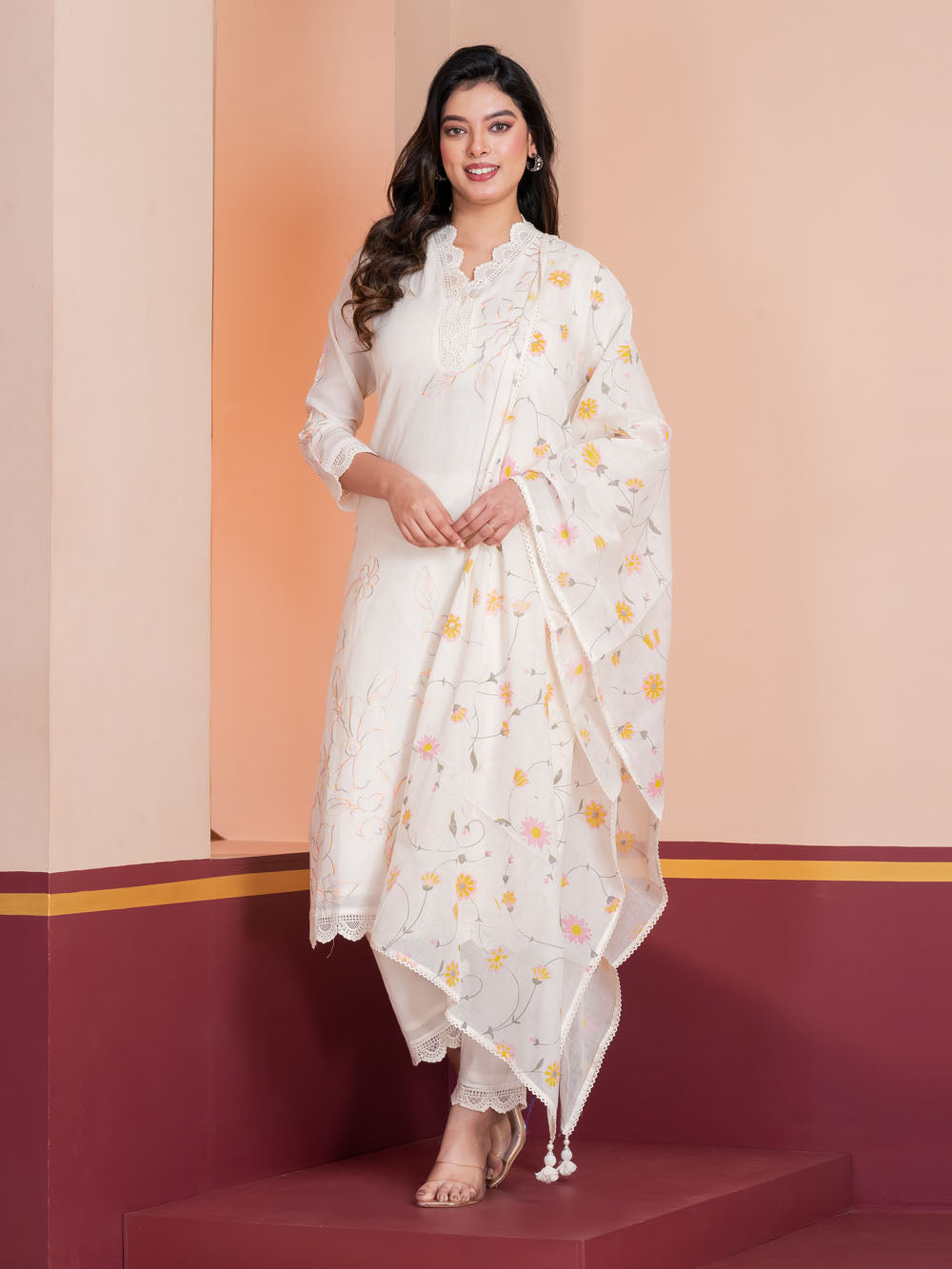 MALKORA SPRING SERENADE EMBROIDERED SUIT SET