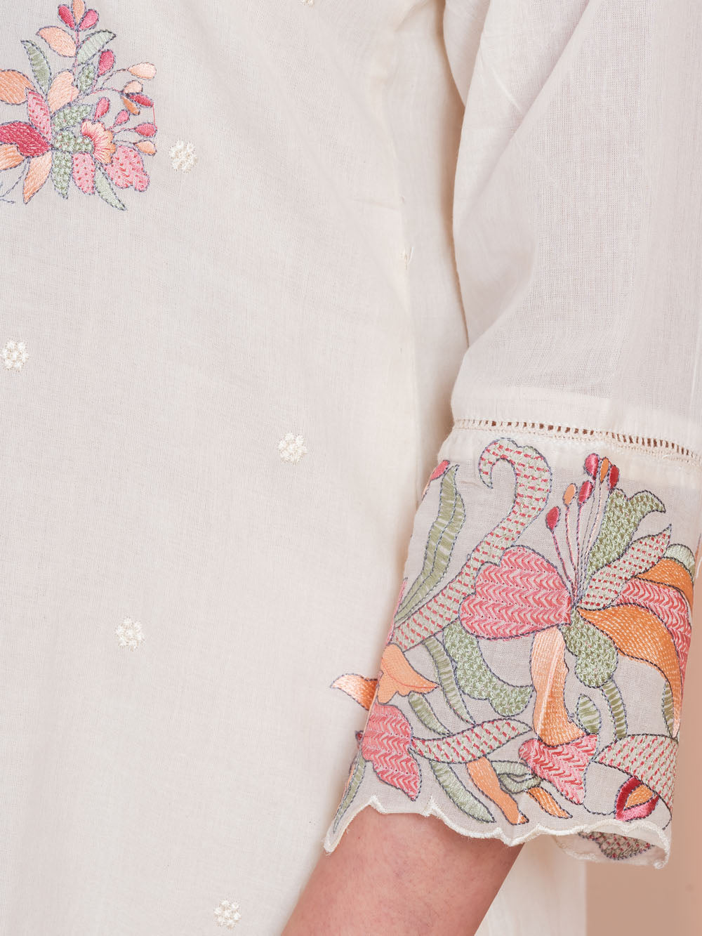 MALKORA PETAL CASCADE EMBROIDERED SUIT SET